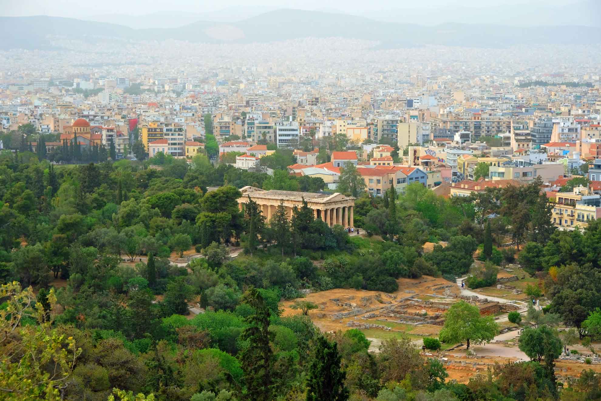 Blick auf den Hephaistos-Tempel, Teil des Wandkalenders "Reise nach Athen"