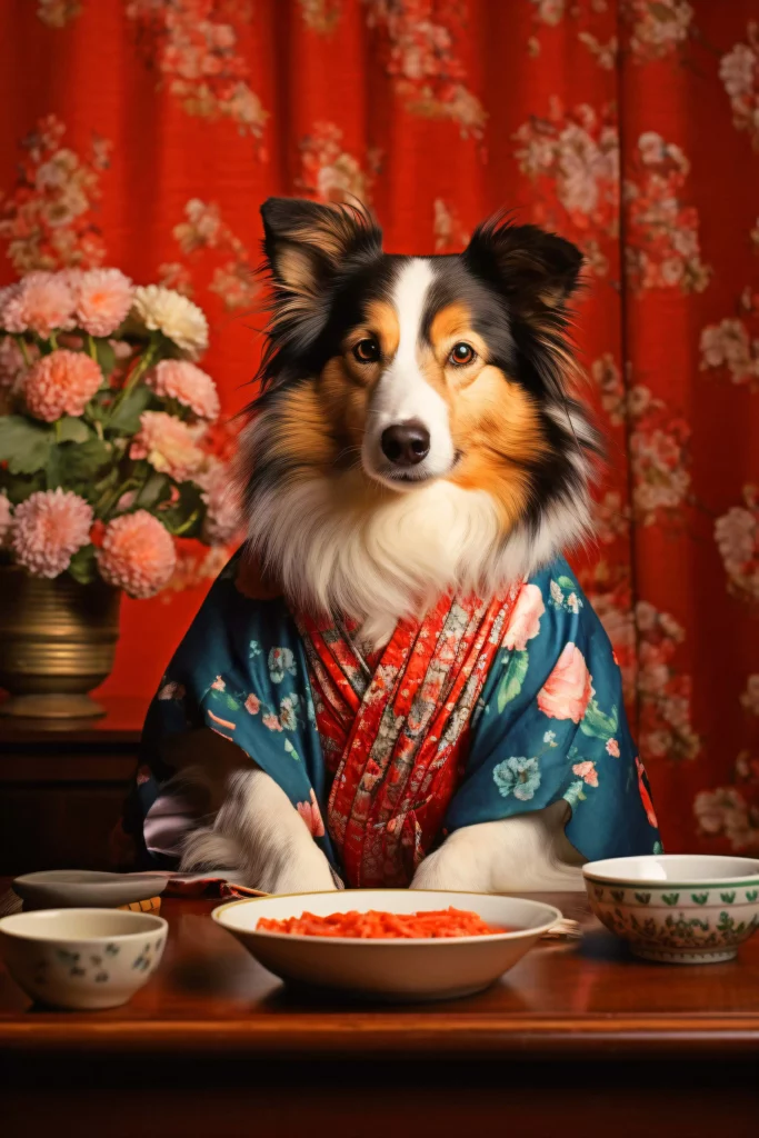 Das August Bild des Wandkalenders "Hunde & Ramen - Ein Jahr voller Genuss und Freude"